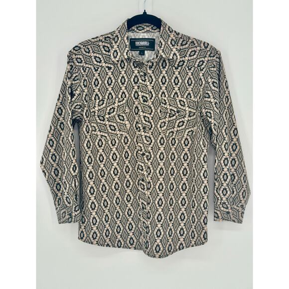 Rock & Roll Denim Other - Rock & Roll Denim Western Snap Men's Shirt Country Tan Back Size L